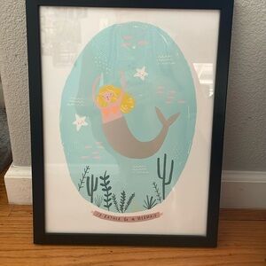 11x14 framed mermaid art
